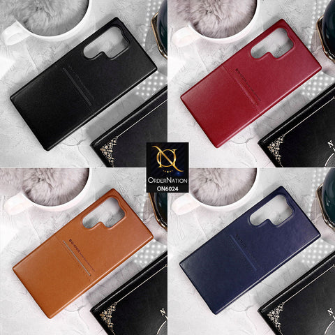 Samsung Galaxy S24 Ultra Cover - Black - G-Case Fine Leather Cardcool Series Case