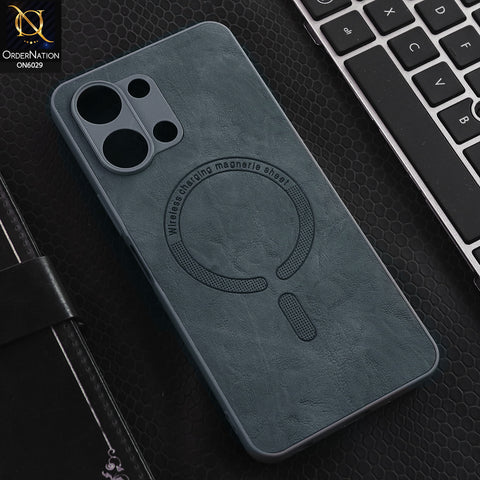 Vivo Y60 5G Cover - Grey - Elite Leather Finish Magnetic Wireless Charging Compatible Anti Shock Protective Back Cover