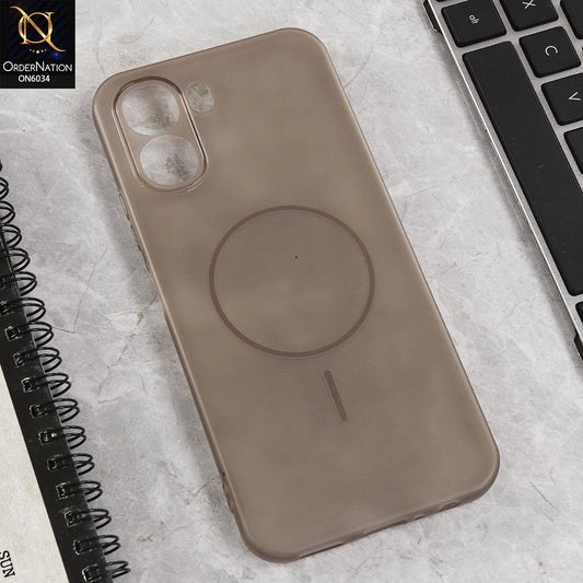 Oppo A6c Cover - Brown  - New Premium Quality Silicone Case Slim Protective Back Cover