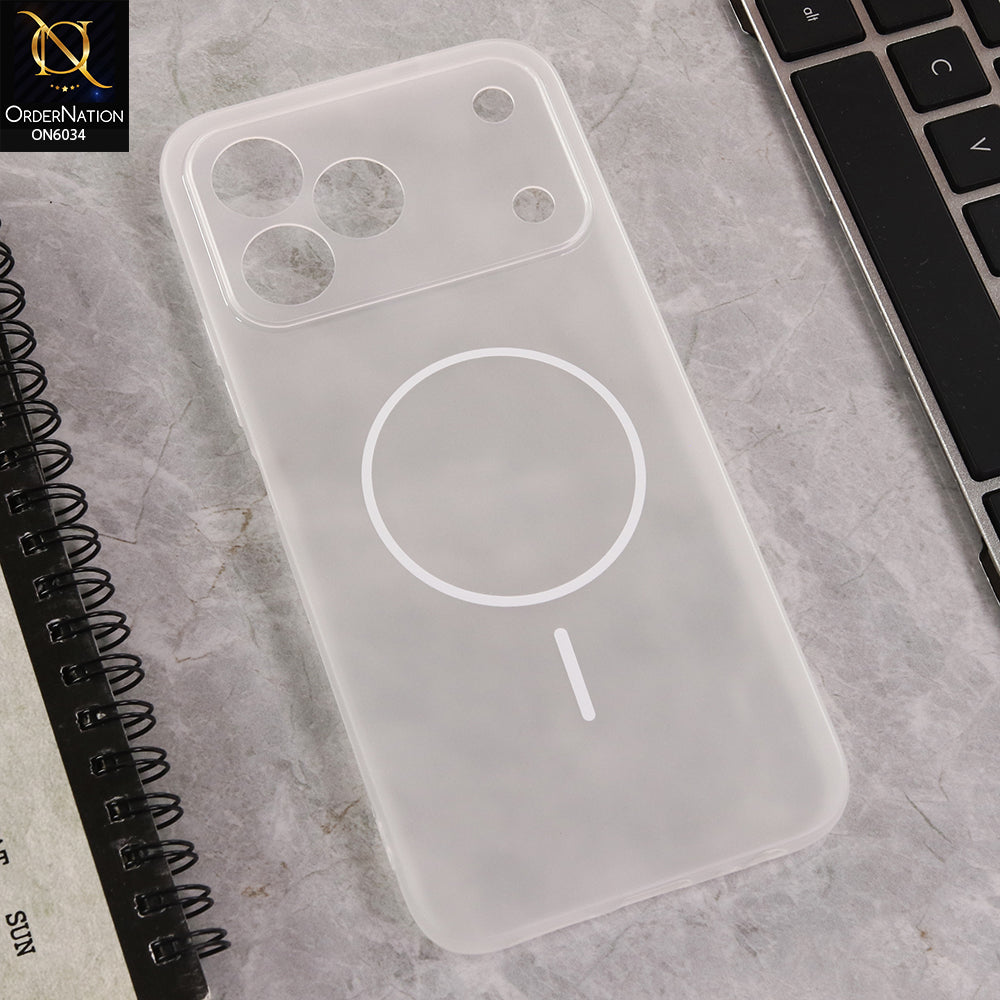Tecno Spark 50 4G Cover  - White - New Premium Quality Silicone Case Slim Protective Back Cover