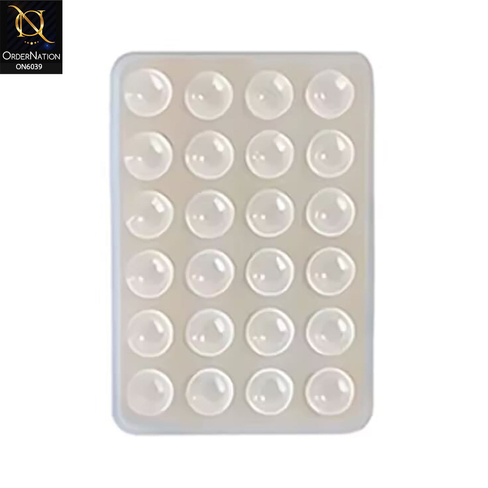 Silicone Suction Cup Phone Holder - White - Universal Sticky Silicone Suction Pad Mobile Phone Holder Grip Mount