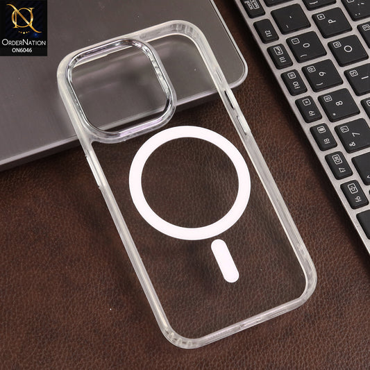 iPhone 15 Pro Cover  - Transparent - Hybrid Acrylic MagSafe Back Case with Shockproof Protection and Sleek Clear Design