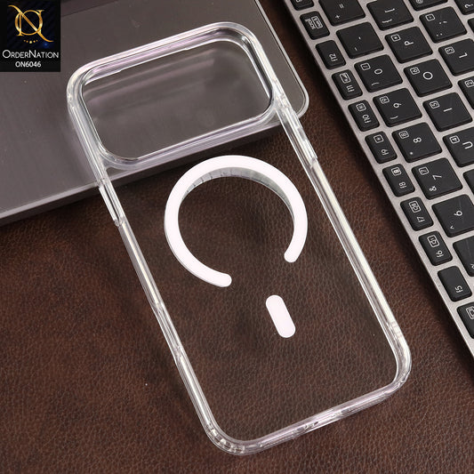 iPhone 17 Pro Max Cover  - Transparent - Hybrid Acrylic MagSafe Back Case with Shockproof Protection and Sleek Clear Design