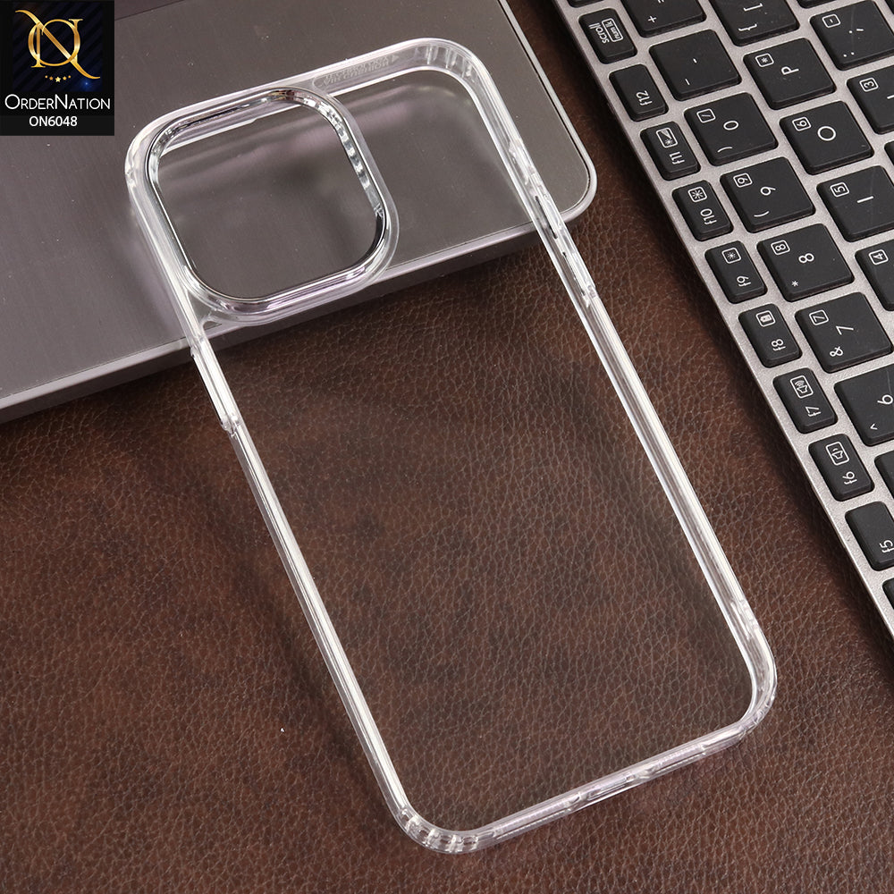 iPhone 15 Pro Max Cover  - Transparent - Hybrid Acrylic Back Case with Shockproof Protection and Sleek Clear Design