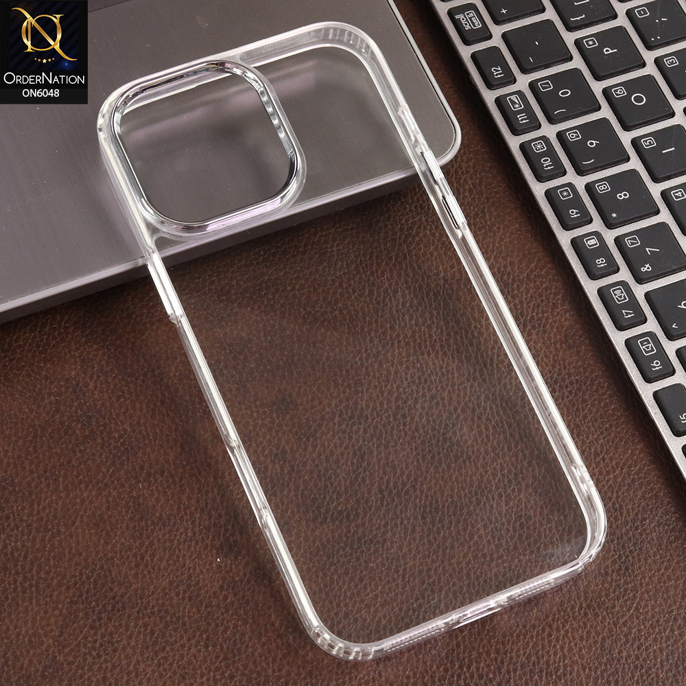 iPhone 16 Pro Cover  - Transparent - Hybrid Acrylic Back Case with Shockproof Protection and Sleek Clear Design