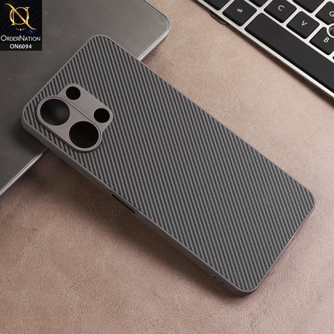 Vivo Y05 Cover - Gray - New Deluxe High Quality Matte Soft Tpu Carbon Fiber Texture Case