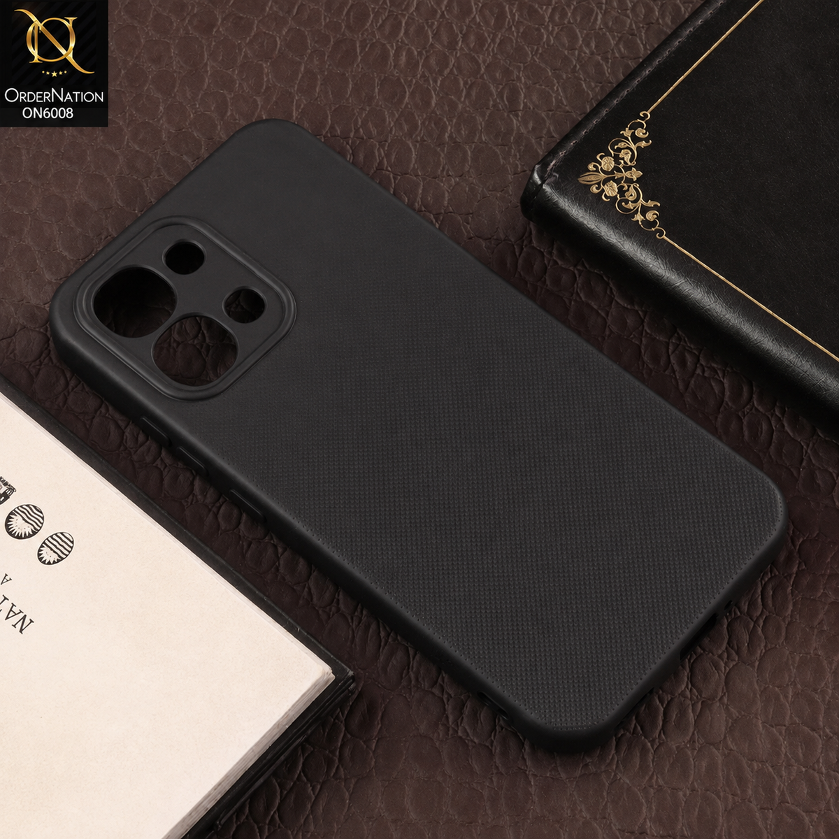 Oppo A6 Pro 4G Cover - Black -New Shockproof Textured Grip Silicone Cover With Premium Micro-Dot Textured Case