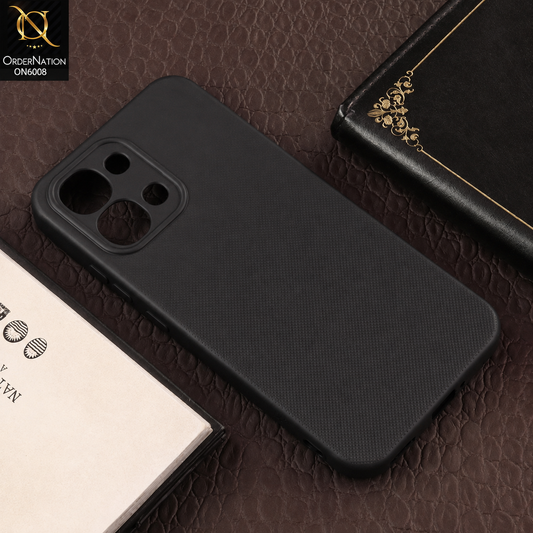 Oppo A6 Pro 5G Cover - Black -New Shockproof Textured Grip Silicone Cover With Premium Micro-Dot Textured Case