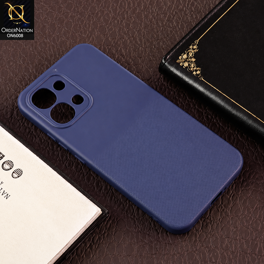 Oppo A6 Pro 5G Cover - Blue -New Shockproof Textured Grip Silicone Cover With Premium Micro-Dot Textured Case