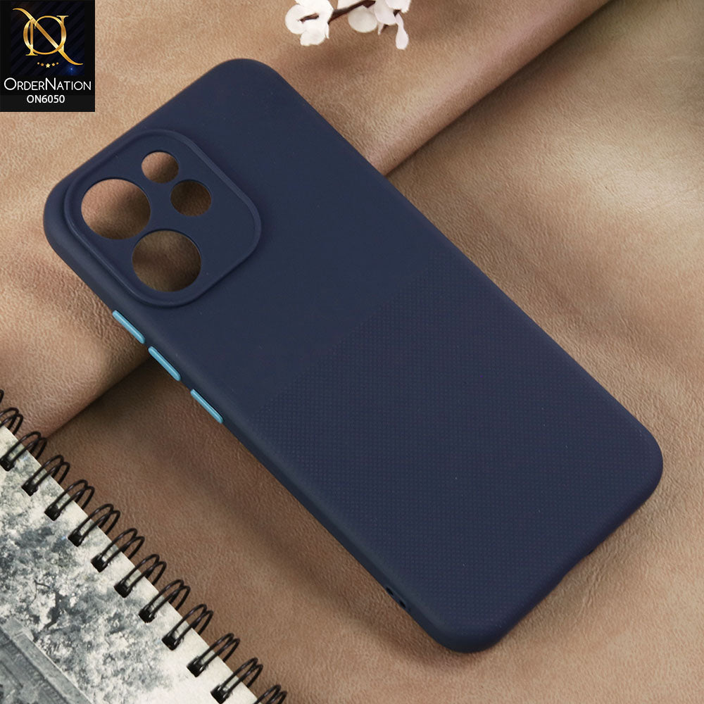 Oppo Reno 15F - Blue -  New Shockproof Textured Grip Silicone Cover With Premium Micro-Dot Textured Case