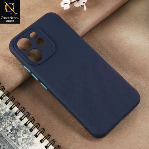 Oppo Reno 15F - Blue -  New Shockproof Textured Grip Silicone Cover With Premium Micro-Dot Textured Case