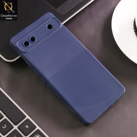 Google Pixel 6a Cover - Bue - New Shockproof Textured Grip Silicone Cover With Premium Micro-Dot Textured Case
