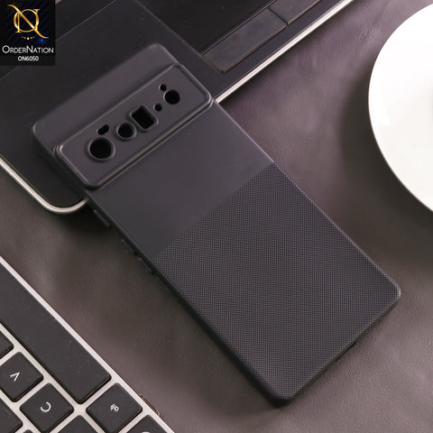 Google Pixel 6 Pro Cover - Black - New Shockproof Textured Grip Silicone Cover With Premium Micro-Dot Textured Case