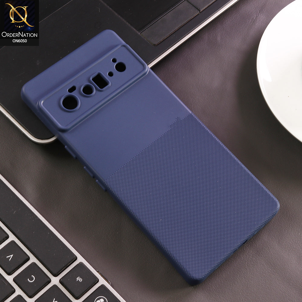 Google Pixel 6 Pro Cover - Bue - New Shockproof Textured Grip Silicone Cover With Premium Micro-Dot Textured Case