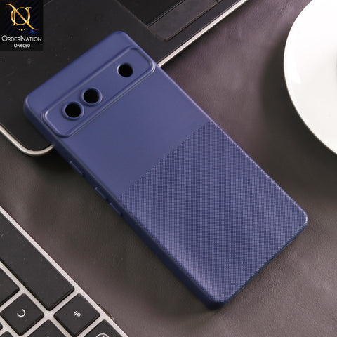Google Pixel 7a Cover - Bue - New Shockproof Textured Grip Silicone Cover With Premium Micro-Dot Textured Case