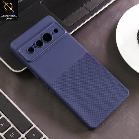 Google Pixel 7 Pro Cover - Bue - New Shockproof Textured Grip Silicone Cover With Premium Micro-Dot Textured Case