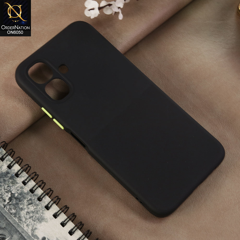 Infinix Smart 20 - Black -  New Shockproof Textured Grip Silicone Cover With Premium Micro-Dot Textured Case