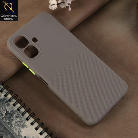 Infinix Smart 20 - Gray -  New Shockproof Textured Grip Silicone Cover With Premium Micro-Dot Textured Case