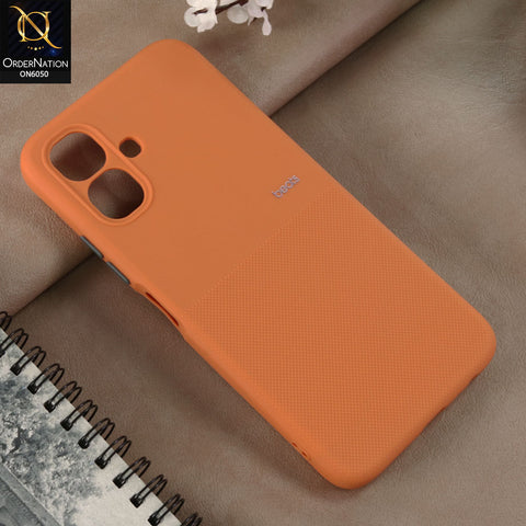 Infinix Smart 20 - Orange -  New Shockproof Textured Grip Silicone Cover With Premium Micro-Dot Textured Case