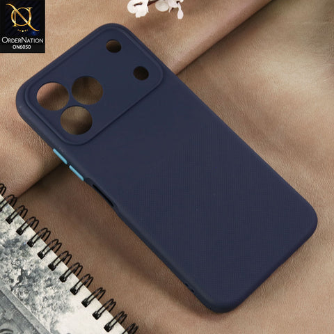 Tecno Spark 50 4G - Blue -  New Shockproof Textured Grip Silicone Cover With Premium Micro-Dot Textured Case