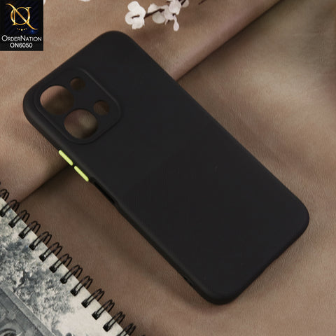 Vivo Y31d - Black -  New Shockproof Textured Grip Silicone Cover With Premium Micro-Dot Textured Case