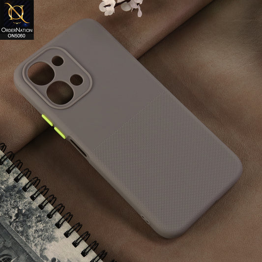 Vivo Y31d - Gray -  New Shockproof Textured Grip Silicone Cover With Premium Micro-Dot Textured Case