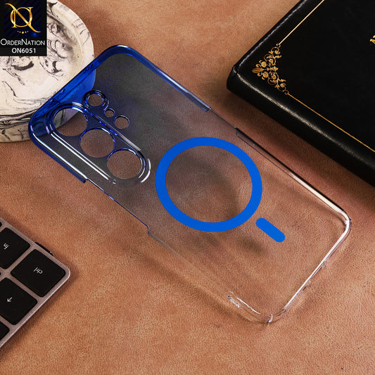 Tecno Camon 50 Pro 4G Cover - Blue - New Gradient Crystal Clear MagSafe Phone Case – Luxury Semi-Transparent Cover