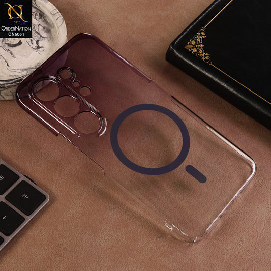 Tecno Camon 50 Pro 4G Cover - Purple - New Gradient Crystal Clear MagSafe Phone Case – Luxury Semi-Transparent Cover