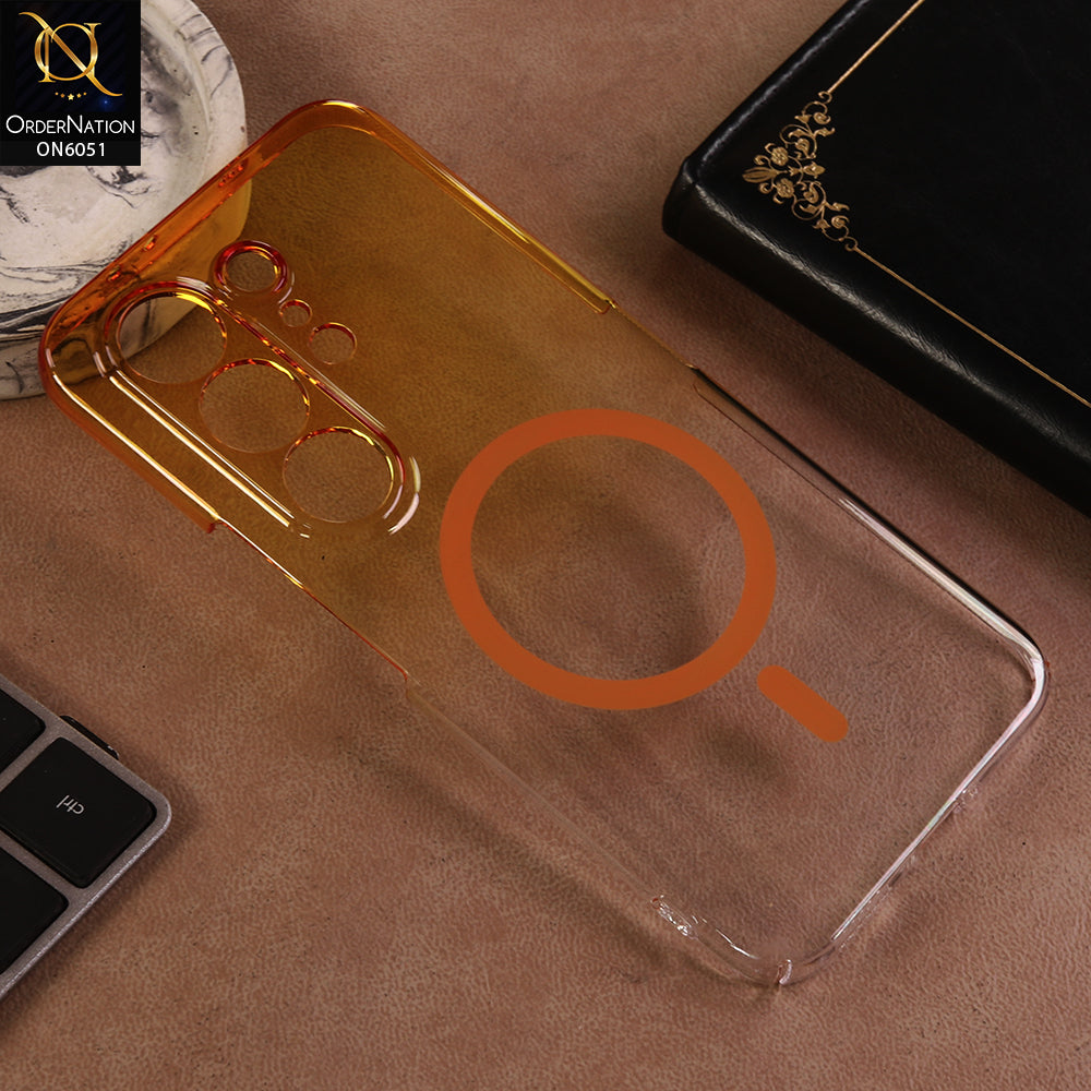 Tecno Camon 50 4G Cover - Yellow - New Gradient Crystal Clear MagSafe Phone Case – Luxury Semi-Transparent Cover
