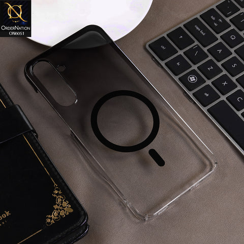 Samsung Galaxy A16 Cover - Black -  New Gradient Crystal Clear MagSafe Phone Case – Luxury Semi-Transparent Cover