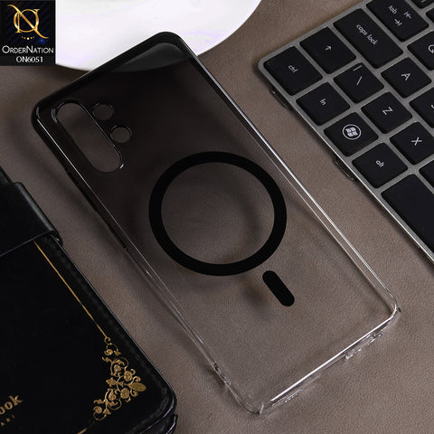 Samsung Galaxy A32 Cover - Black -  New Gradient Crystal Clear MagSafe Phone Case – Luxury Semi-Transparent Cover
