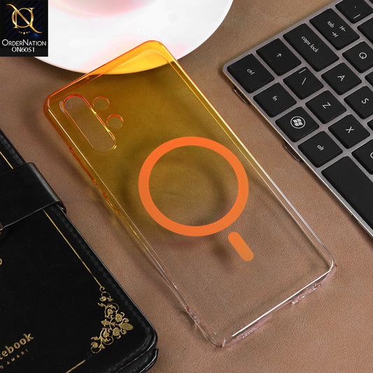 Samsung Galaxy A32 Cover - Yellow -  New Gradient Crystal Clear MagSafe Phone Case – Luxury Semi-Transparent Cover