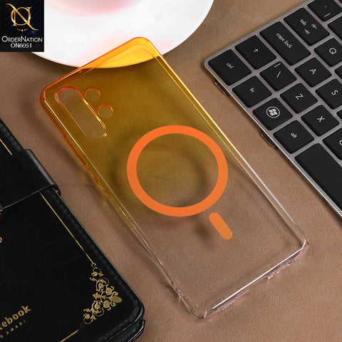 Samsung Galaxy A32 Cover - Yellow -  New Gradient Crystal Clear MagSafe Phone Case – Luxury Semi-Transparent Cover