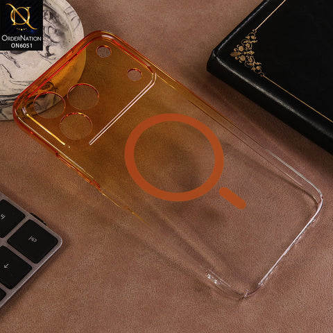 Tecno Spark 50 4G Cover - Yellow - New Gradient Crystal Clear MagSafe Phone Case – Luxury Semi-Transparent Cover