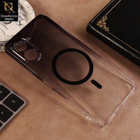 Tecno Spark Go 3 Cover - Black - New Gradient Crystal Clear MagSafe Phone Case – Luxury Semi-Transparent Cover