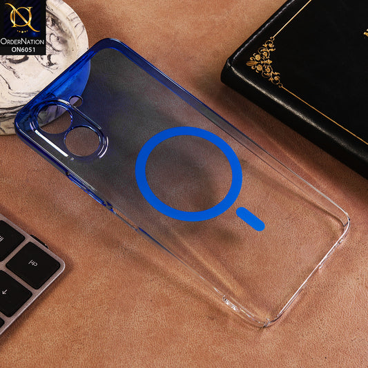 Tecno Spark Go 3 Cover - Blue - New Gradient Crystal Clear MagSafe Phone Case – Luxury Semi-Transparent Cover
