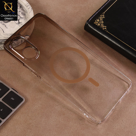 Tecno Spark Go 3 Cover - Brown - New Gradient Crystal Clear MagSafe Phone Case – Luxury Semi-Transparent Cover