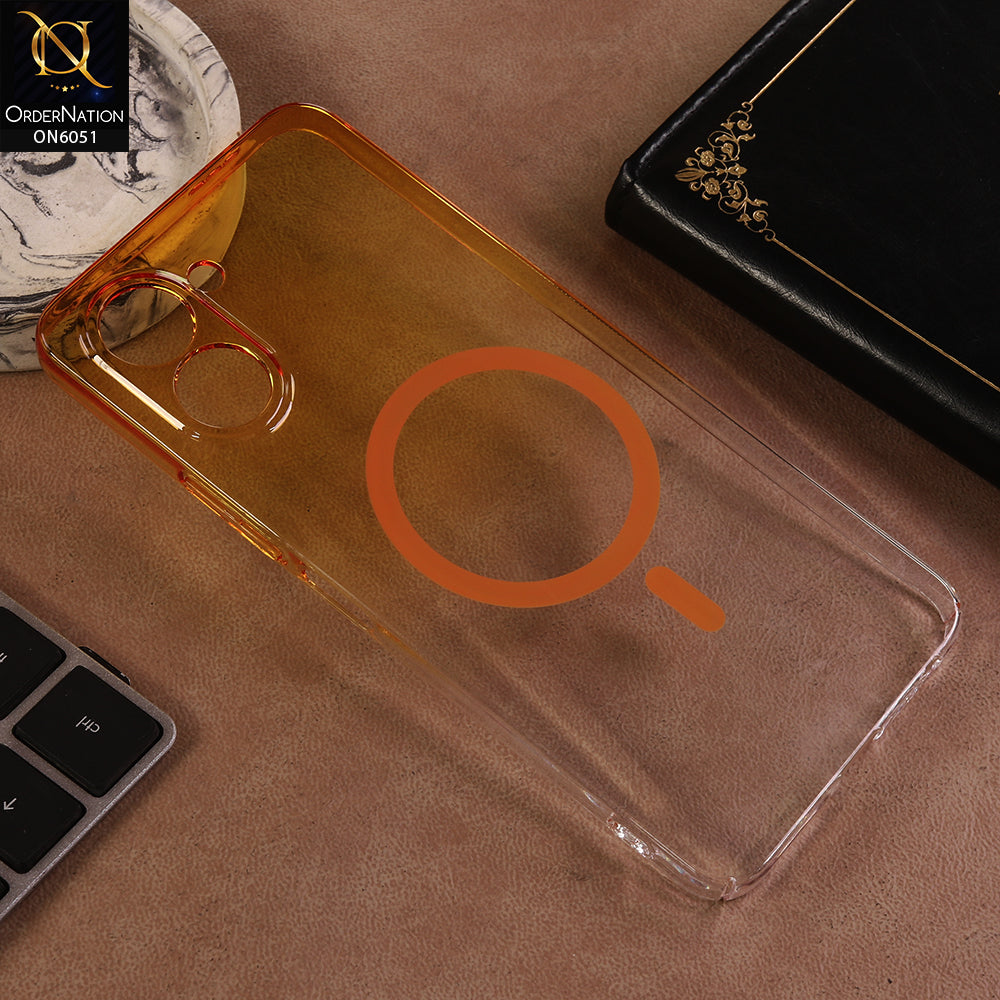 Tecno Spark Go 3 Cover - Yellow - New Gradient Crystal Clear MagSafe Phone Case – Luxury Semi-Transparent Cover