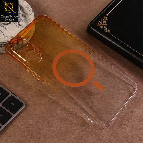 Tecno Spark Go 3 Cover - Yellow - New Gradient Crystal Clear MagSafe Phone Case – Luxury Semi-Transparent Cover