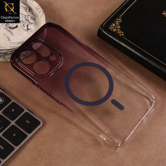 Vivo V70 Cover - Purple - New Gradient Crystal Clear MagSafe Phone Case – Luxury Semi-Transparent Cover