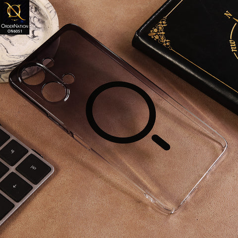 Vivo Y05 Cover - Black - New Gradient Crystal Clear MagSafe Phone Case – Luxury Semi-Transparent Cover