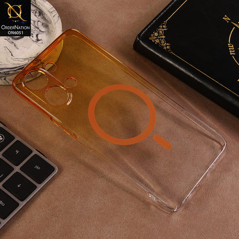 Vivo Y11 5G Cover - Yellow - New Gradient Crystal Clear MagSafe Phone Case – Luxury Semi-Transparent Cover