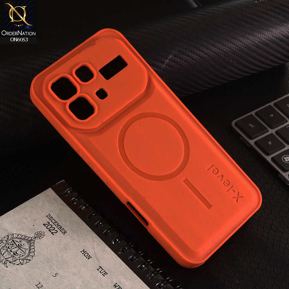 Infinix Note 60 Pro Cover - Orange -  New Trendy Butterfly Moeity Glitter Soft Borders Shiny Case