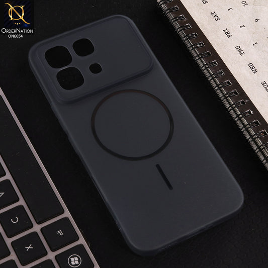 Infinix Note 60 Pro Cover - Blue - Ultra Thin Matte Case with Transparent MagSafe Ring Design