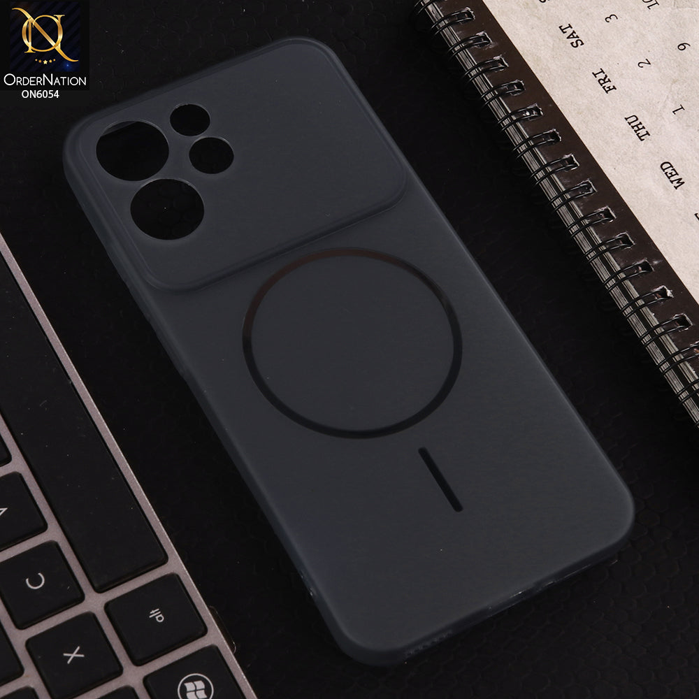 Oppo Reno 15F Cover - Blue - Ultra Thin Matte Case with Transparent MagSafe Ring Design