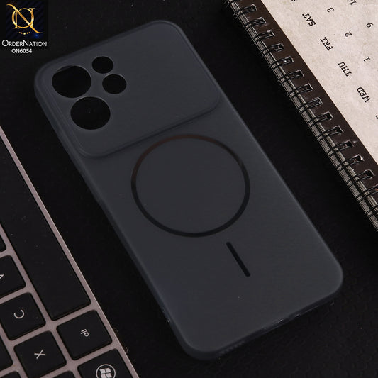 Oppo Reno 15F Cover - Blue - Ultra Thin Matte Case with Transparent MagSafe Ring Design
