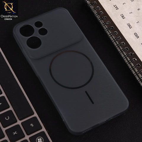 Oppo Reno 15 Pro Cover - Blue - Ultra Thin Matte Case with Transparent MagSafe Ring Design