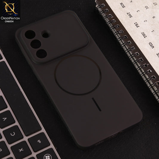 Samsung Galaxy A57 Cover - Black - Ultra Thin Matte Case with Transparent MagSafe Ring Design