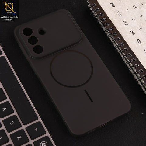Samsung Galaxy A57 Cover - Black - Ultra Thin Matte Case with Transparent MagSafe Ring Design