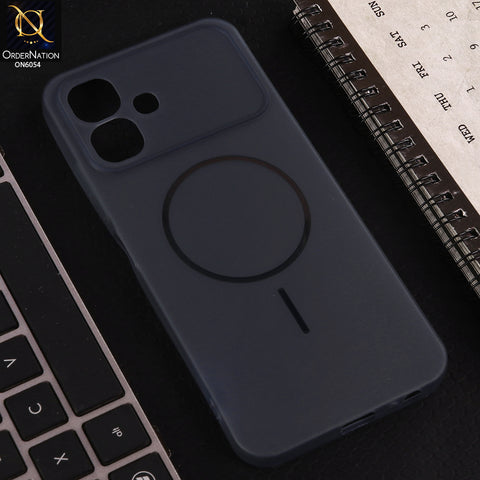 Infinix Smart 20 Cover - Blue - Ultra Thin Matte Case with Transparent MagSafe Ring Design